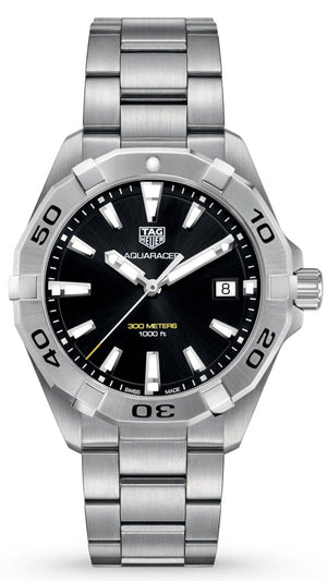 Tag Heuer Aquaracer Black Dial Silver Steel Strap Watch for Men - WBD1110.BA0928 Buy Now By Tag Heuer