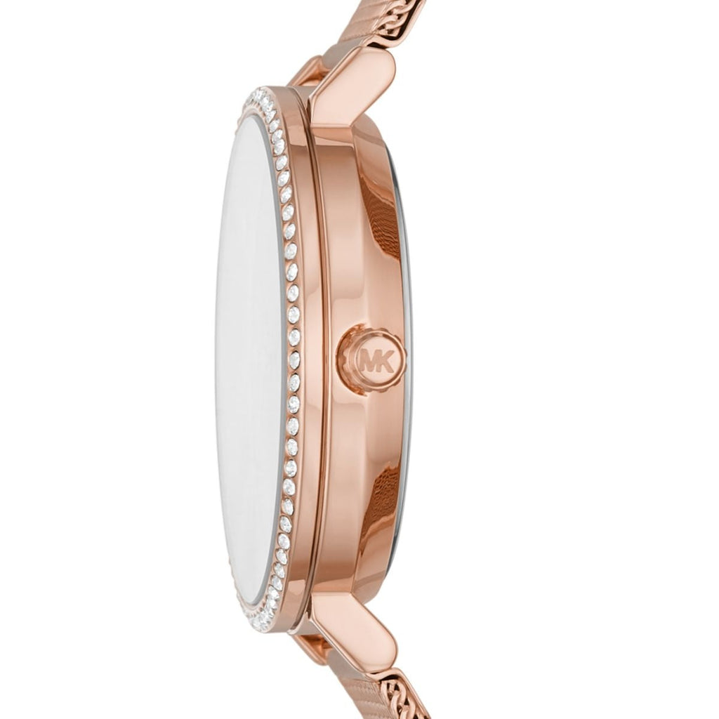 Michael Kors Mini Jayne Crystals Rose Gold Dial Rose Gold Mesh Strap Watch for Women - MK7122 Buy Now By Michael Kors