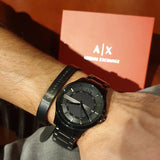 Armani Exchange Hampton Black Dial Black Steel Strap Watch For Men - AX7101 Buy Now By Armani Exchange