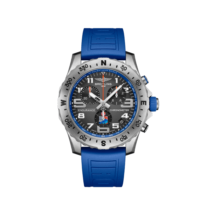 Breitling Endurance Pro Ironman World Championship Grey Dial Blue Rubber Strap Watch for Men - E823103A1M1S1 Buy Now By Breitling