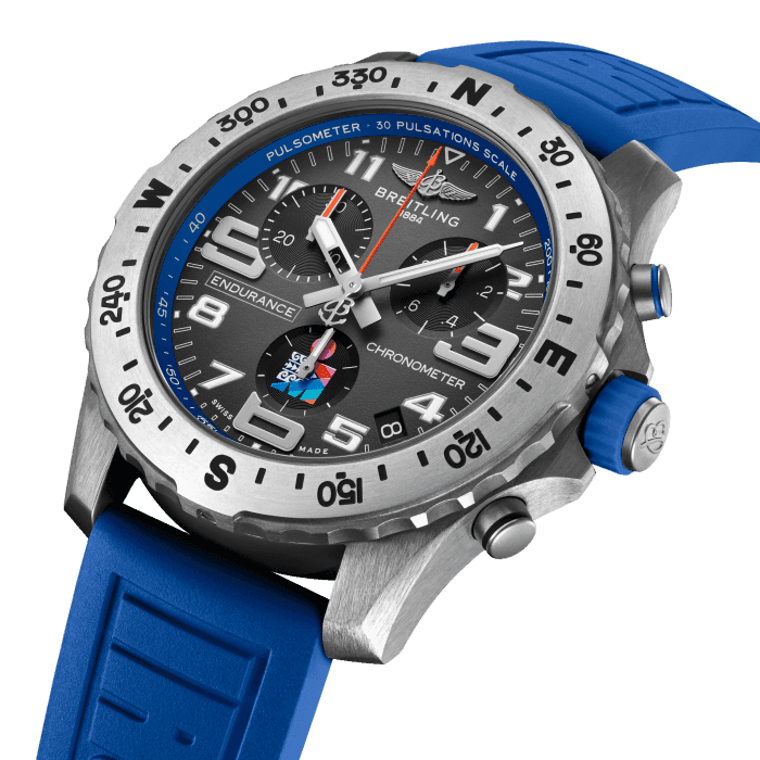 Breitling Endurance Pro Ironman World Championship Grey Dial Blue Rubber Strap Watch for Men - E823103A1M1S1 Buy Now By Breitling