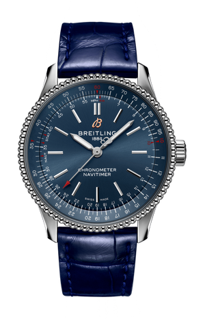 Breitling Navitimer Automatic 35 Blue Dial Blue Leather Strap Watch for Men - A17395161C1P1 Buy Now By Breitling