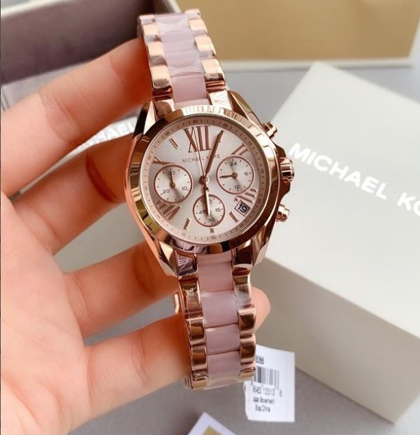 Michael Kors Bradshaw Rose Gold Dial Two Tone Steel Strap Watch for Women - MK6066 Buy Now By Michael Kors