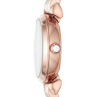 Emporio Armani Retro Quartz Silver Dial Rose Gold Steel Strap Watch For Women - AR1776 Buy Now By Emporio Armani