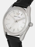 Emporio Armani Analog White Dial Black Leather Strap Watch For Women - AR6026 Buy Now By Emporio Armani