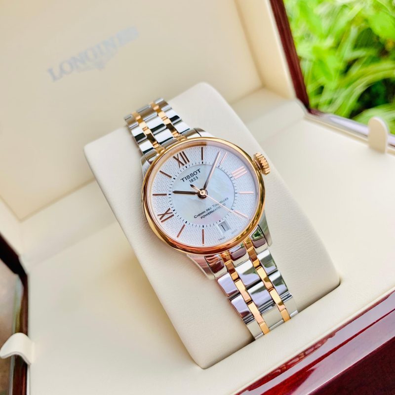 Tissot Chemin Des Tourelles Powermatic 80 Helvetic Price Lady Silver Dial Two Tone Steel Strap Watch For Women - T099.207.22.118.01 Buy Now By Tissot