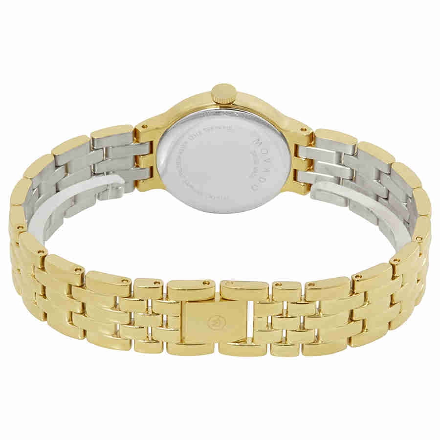 Movado Veturi Black Dial Gold Steel Strap Watch for Women - 0606935 Buy Now By Movado