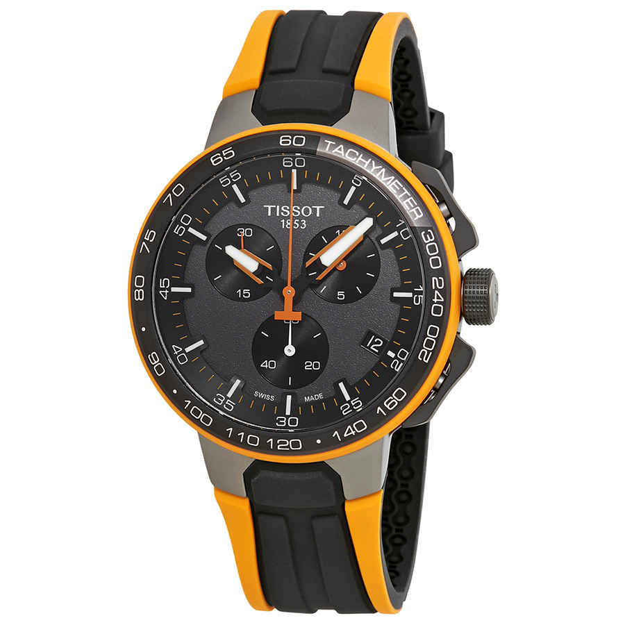 Tissot T Race Cycling Chronograph Black Dial Two Tone Rubber Strap Watch For Men - T111.417.37.441.04 Buy Now By Tissot