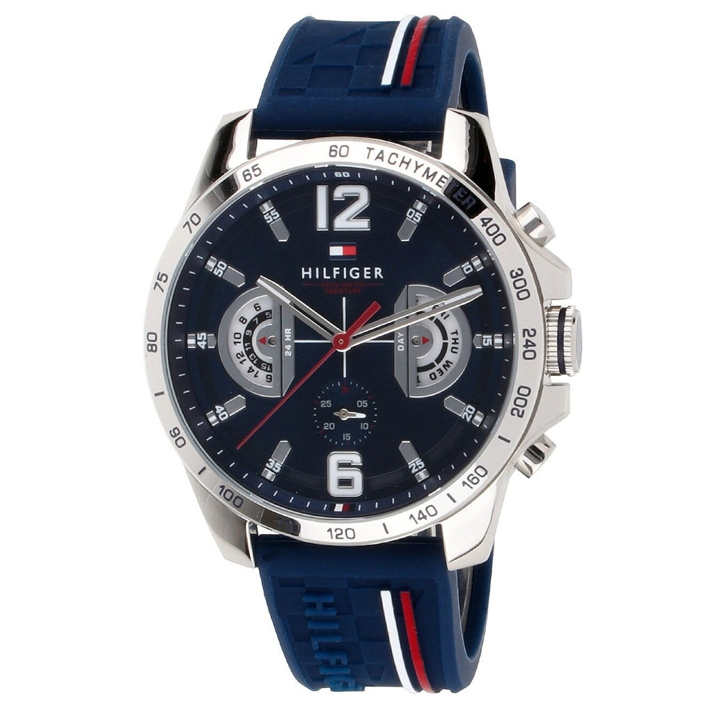 Tommy Hilfiger Decker Blue Dial Blue Rubber Strap Watch for Men - 1791476 Buy Now By Tommy Hilfiger