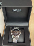 Hugo Boss Jet Black Dial Silver Steel Strap Watch for Men - 1513383 Buy Now By Hugo Boss