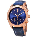 Maserati Traguardo Chronograph Blue Dial Blue Leather Strap Watch for Men - R8871612015 Buy Now By Maserati