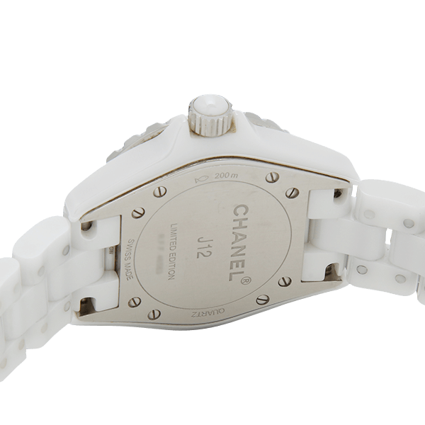 Chanel J12 Quartz Diamonds Pink Dial White Steel Strap Watch for Women - J12 H5513 Buy Now By Chanel