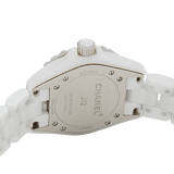 Chanel J12 Quartz Diamonds Pink Dial White Steel Strap Watch for Women - J12 H5513 Buy Now By Chanel