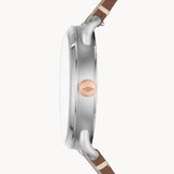 Fossil Commuter Grey Dial Brown Leather Strap Watch for Men - FS5417 Buy Now By Fossil