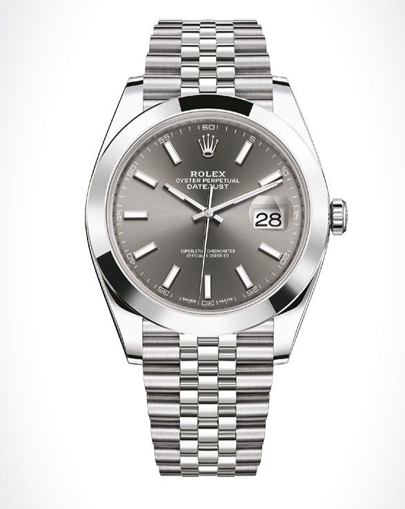 Rolex Datejust 41 Oyster Grey Dial Silver Oystersteel Bracelet Watch for Men - M126300-0008 Buy Now By Rolex