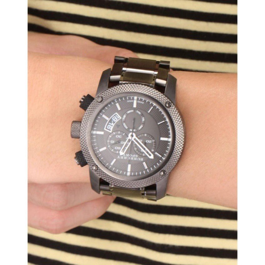 Burberry Chrono Sport Brown Dial Brown Steel Strap Watch for Men - BU7716 Buy Now By Burberry