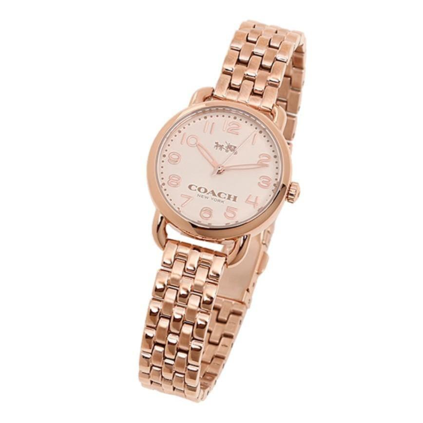Coach Delancey White Dial Rose Gold Steel Strap Watch for Women - 14502242 Buy Now By Coach