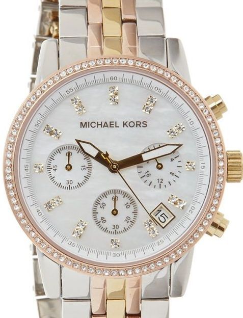 Michael Kors Ritz White Dial Two Tone Steel Strap Watch for Women - MK5650 Buy Now By Michael Kors