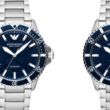 Emporio Armani Meccanico Automatic Blue Dial Silver Steel Strap Watch For Men - AR60059 Buy Now By Emporio Armani