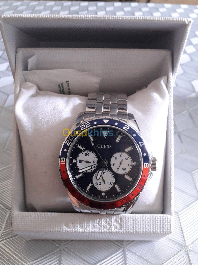 Guess Odyssey Multifunction Blue Dial Silver Steel Strap Watch For Men - W1107G2 Buy Now By Guess