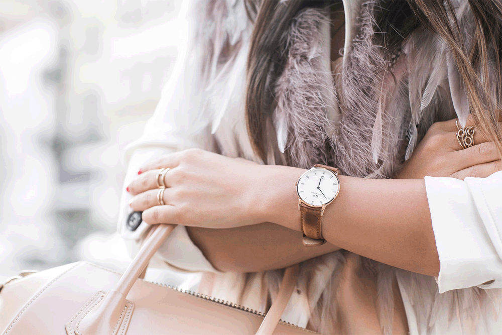 Daniel Wellington Dapper Durham White Dial Brown Leather Strap Watch For Women - DW00100113 Buy Now By Daniel Wellington