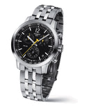 Tissot PRC 200 Chronograph Black Dial Silver Steel Strap Watch For Men - T114.417.11.057.00 Buy Now By Tissot