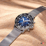 Tissot Seastar 1000 Chronograph Blue Dial Silver Mesh Bracelet Watch For Men - T120.417.11.041.02 Buy Now By Tissot