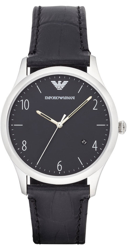 Emporio Armani Classic Quartz Black Dial Black Leather Strap Watch For Men - AR1865 Buy Now By Emporio Armani