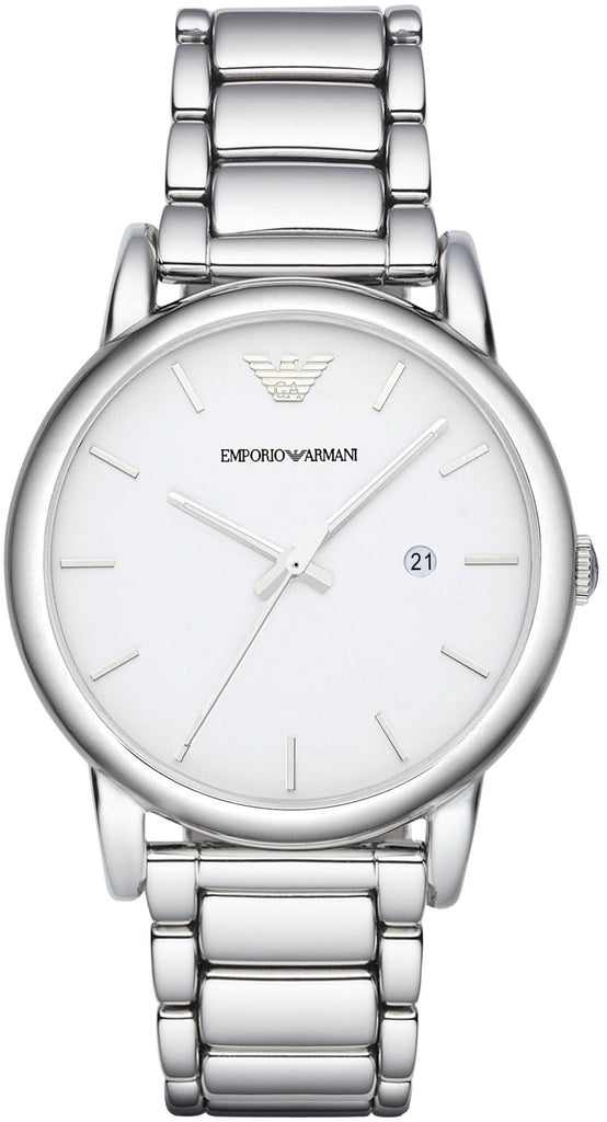 Emporio Armani Classic Luigi Quartz Silver Dial Silver Steel Strap Watch For Men - AR1854 Buy Now By Emporio Armani