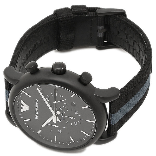 Emporio Armani Luigi Chronograph Quartz Black Dial Two Tone Nylon Strap Watch For Men - AR1948 Buy Now By Emporio Armani