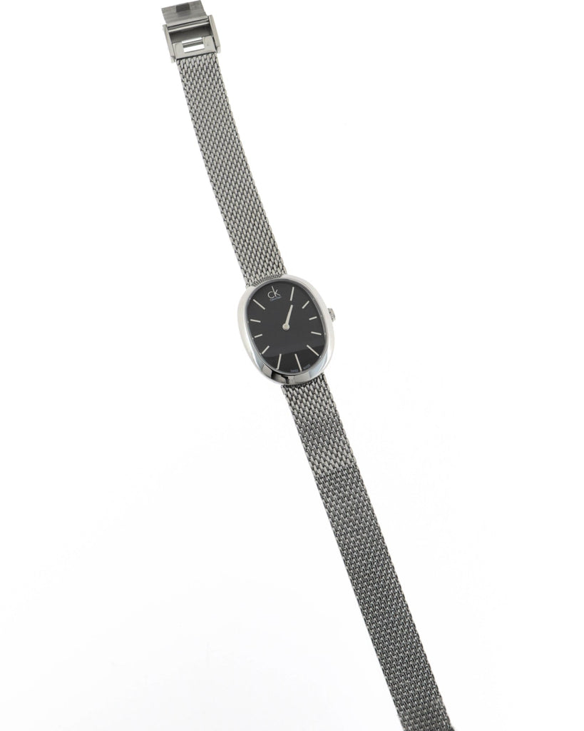 Calvin Klein Incentive Black Dial Silver Mesh Bracelet Watch for Women - K3P23121 Buy Now By Calvin Klein