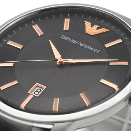 Emporio Armani Renato Quartz Black Dial Silver Steel Strap Watch For Men - AR11179 Buy Now By Emporio Armani