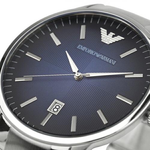 Emporio Armani Renato Quartz Blue Dial Silver Steel Strap Watch For Men - AR11182 Buy Now By Emporio Armani
