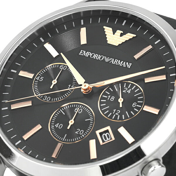 Emporio Armani Giovanni Analog Black Dial Black Leather Strap Watch For Men - AR11431 Buy Now By Emporio Armani