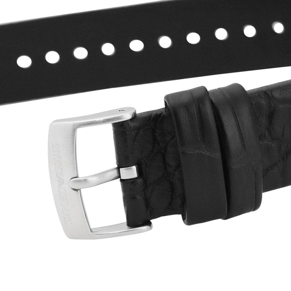 Emporio Armani Paolo Chronograph Black Dial Black Leather Strap Watch For Men - AR11530 Buy Now By Emporio Armani