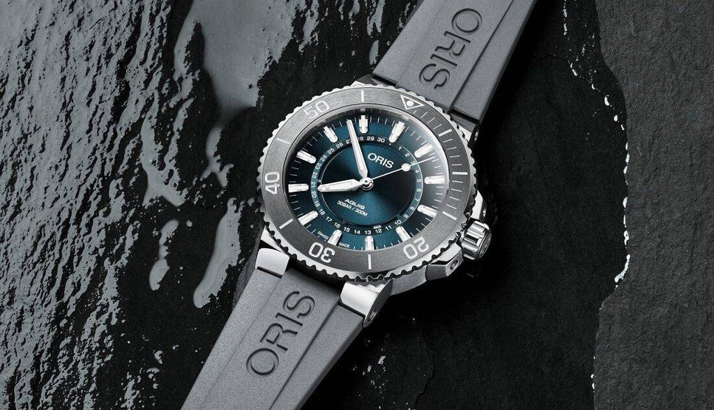 Oris Aquis Date Blue Dial Black Rubber Strap Watch for Men - 0173377304152-0742464EB Buy Now By Oris