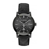 Burberry The City Black Dial Black Leather Strap Watch for Men - BU9906 Buy Now By Burberry
