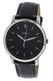 Fossil The Minimalist Three Hand Black Dial Black Leather Strap Watch for Men - FS5398 Buy Now By Fossil