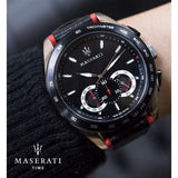 Maserati Traguardo Black Dial Black Leather Strap Watch For Men - R8871612028 Buy Now By Maserati