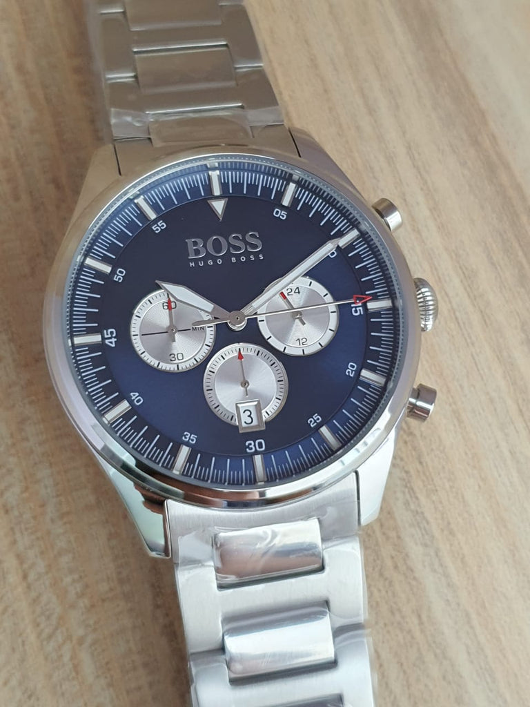 Hugo Boss Pioneer Blue Dial Silver Steel Strap Watch for Men - 1513713 Buy Now By Hugo Boss