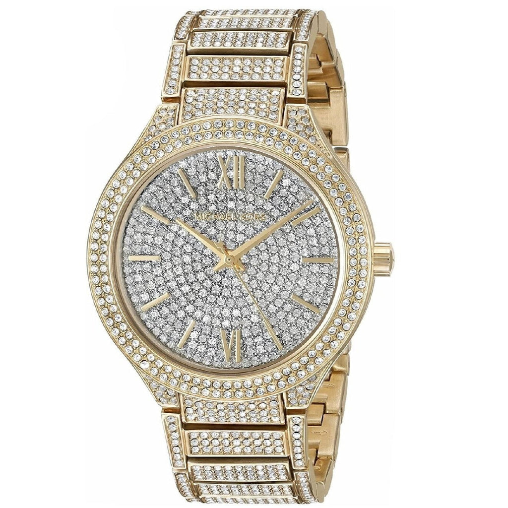 Michael Kors Kerry Crystals Gold Dial Gold Steel Strap Watch For Women - MK3360 Buy Now By Michael Kors