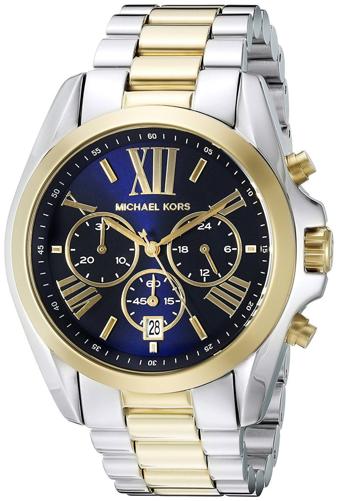 Michael Kors Bradshaw Blue Dial Two Tone Steel Strap Watch for Women - MK5976 Buy Now By Michael Kors