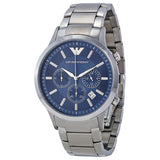 Emporio Armani Sportivo Chronograph Blue Dial Silver Steel Strap Watch For Men - AR5860 Buy Now By Emporio Armani