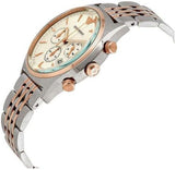 Emporio Armani Zeta Chronograph Quartz White Dial Two Tone Steel Strap Watch For Men - AR1998 Buy Now By Emporio Armani