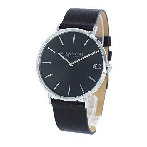 Coach Charles Black Dial Black Leather Strap Watch for Men - 14602149 Buy Now By Coach