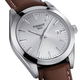 Tissot Gentleman Powermatic 80 Silicium Silver Dial Brown Leather Strap Watch For Men - T127.407.16.031.00 Buy Now By Tissot