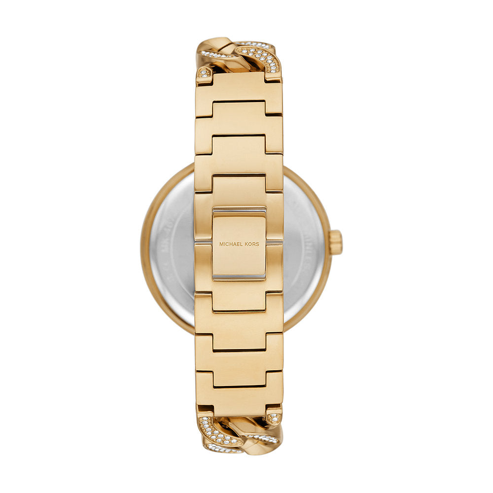 Michael Kors Catelyn Crystals Gold Dial Gold Steel Strap Watch For Women - MK4674 Buy Now By Michael Kors