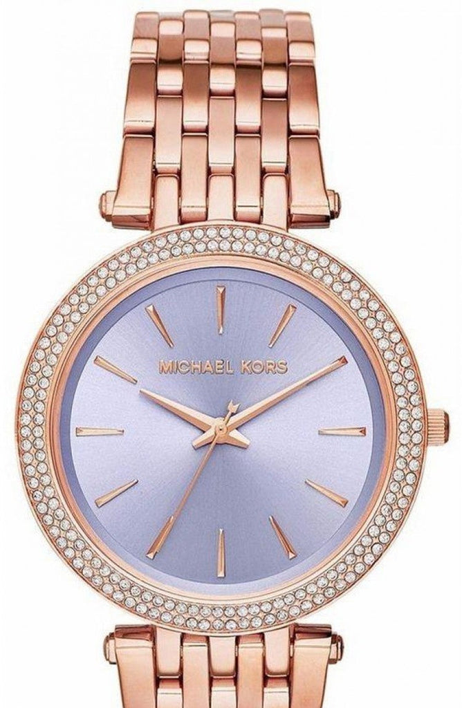 Michael Kors Darci Purple Dial Rose Gold Steel Strap Watch for Women - MK3400 Buy Now By Michael Kors