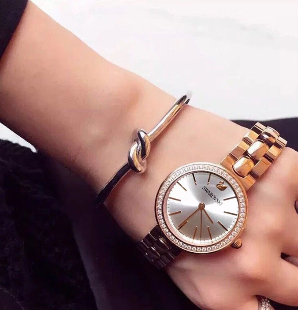 Swarovski Daytime Analog Gold Dial Gold Steel Strap Watch for Women - 5182231 Buy Now By Swarovski