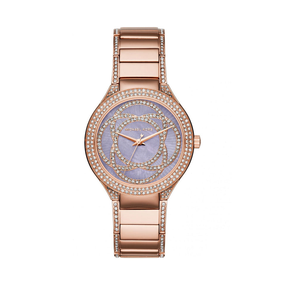 Michael Kors Kerry Purple Dial Rose Gold Stainless Steel Strap Watch for Women - MK3482 Buy Now By Michael Kors